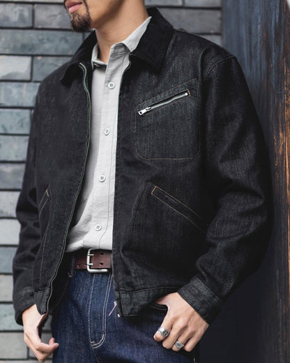 カンバーランド スプレッドカラーワークデニムブルゾン 2492