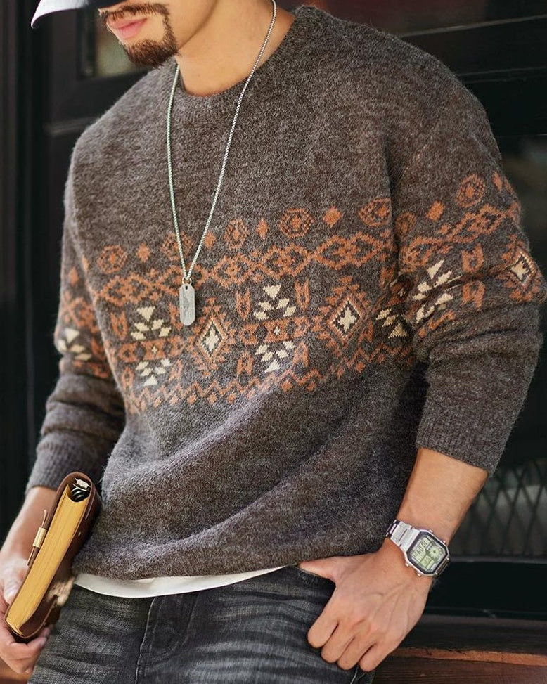 サンアンジェロ トライバルジャカードニット 2393