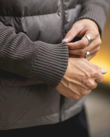 ダンベリー リブニットスリーブ切替ダウンジャケット 2375