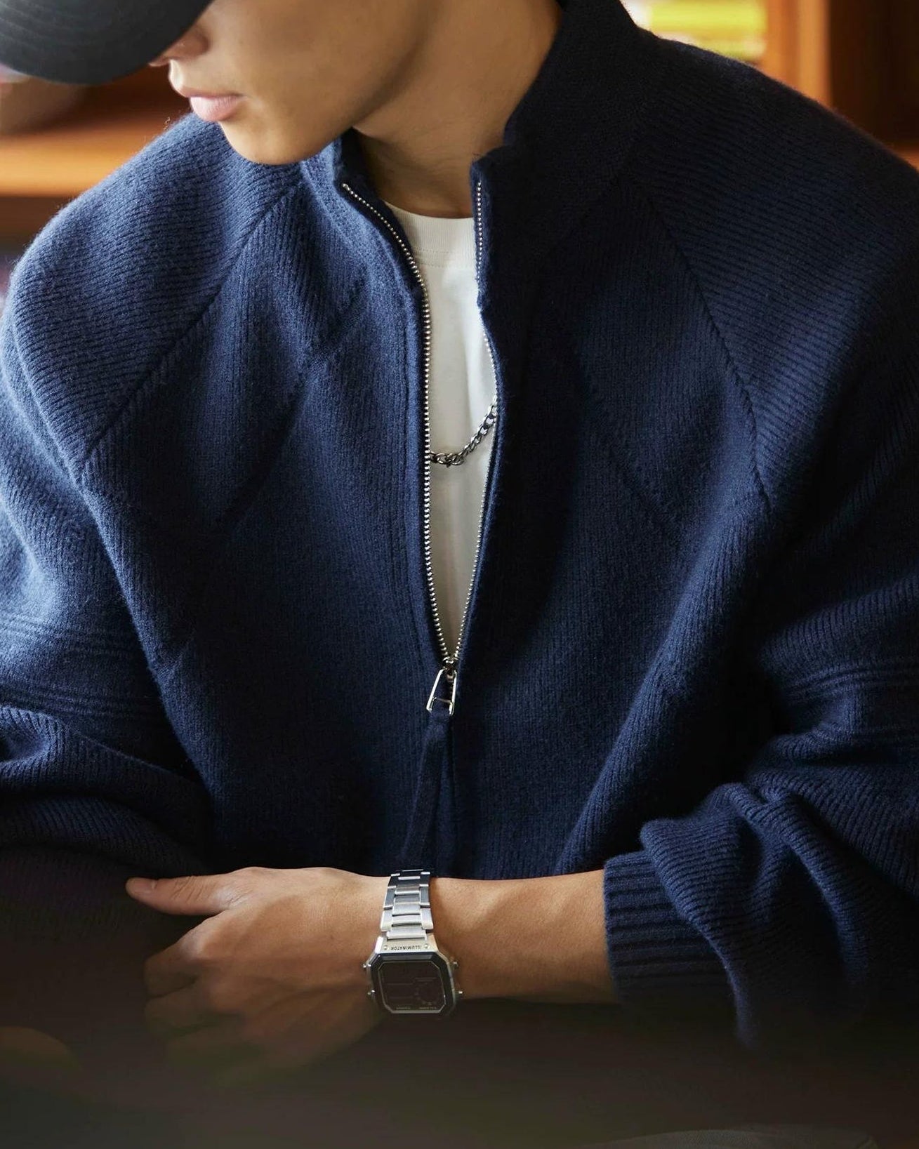 モーゼスレイク フルジップニットセーター 2387