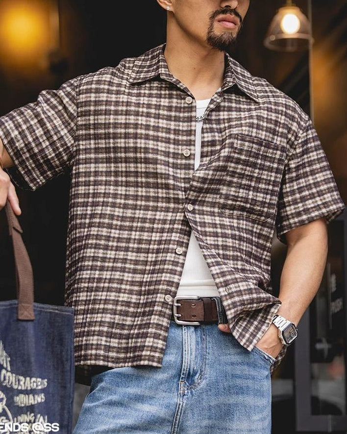 イリリア クラシックチェックハーフスリーブシャツ 2583