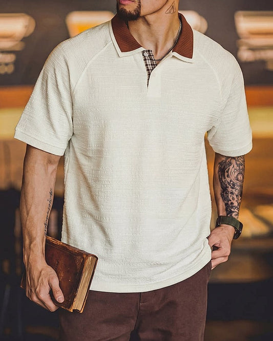 エルドラド クレリックカラーテクスチャーポロ 2609