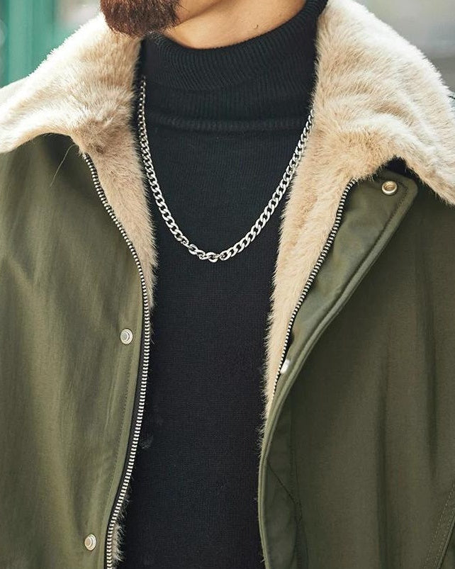 ムーアパーク ファーカラーミリタリージャケット 2383