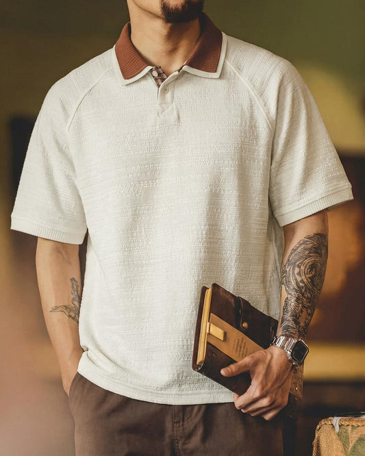 エルドラド クレリックカラーテクスチャーポロ 2609