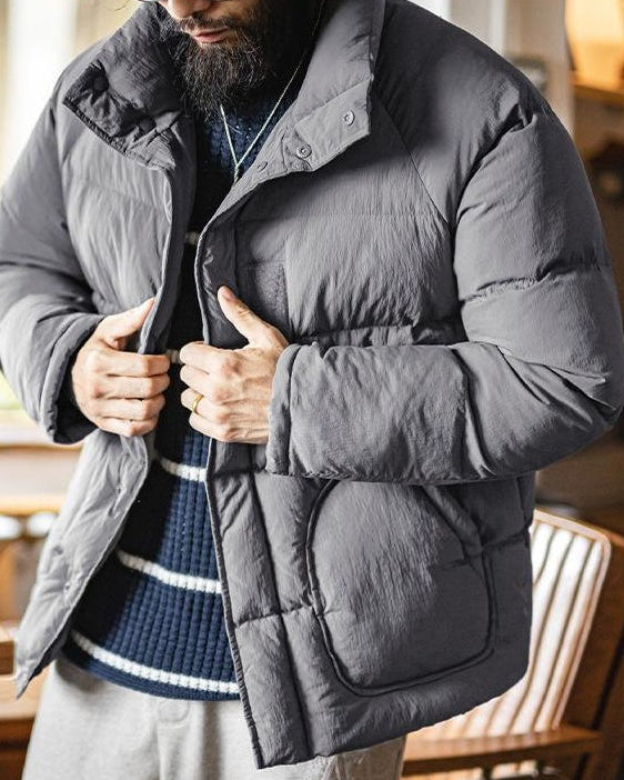 カーボンデール 切替ラグランハイネックダウンジャケット 2413