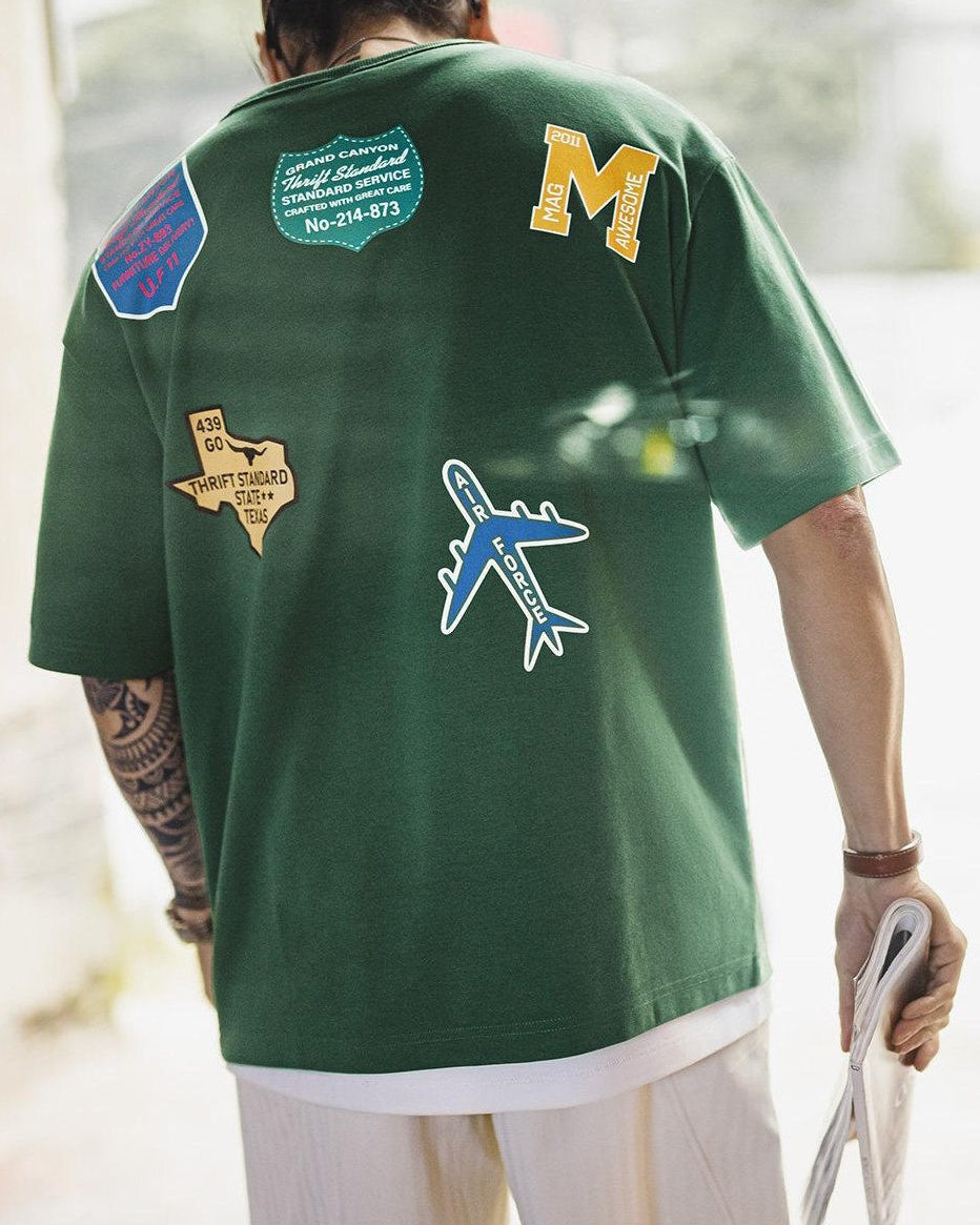 ウーンソケット マルチワッペンプリントTシャツ 2627