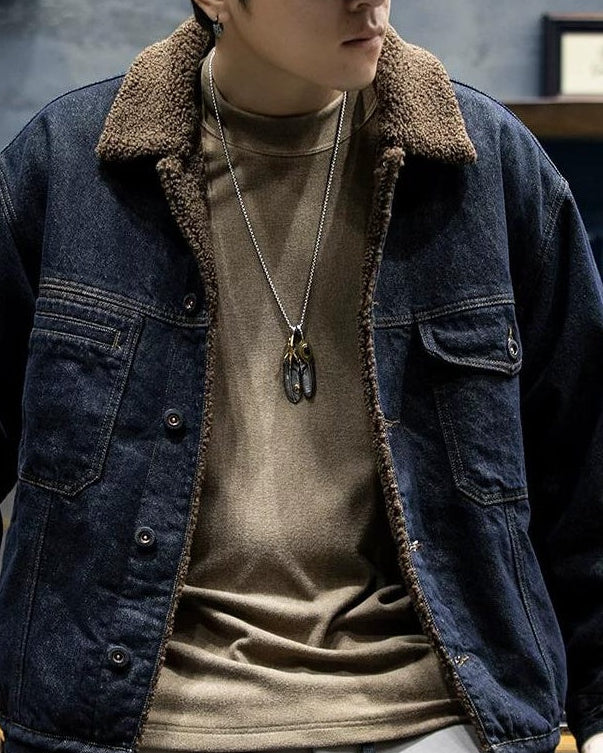 デルレイビーチ ダブルポケット裏ボアデニムジャケット 2357