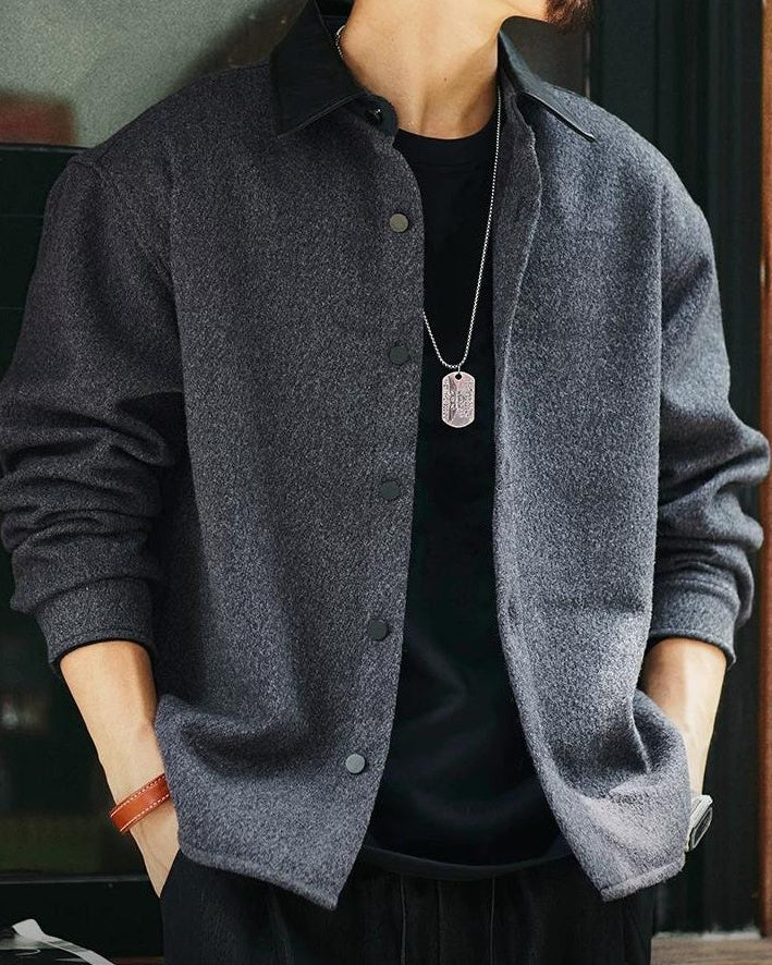 ローラ レザーカラーメルトンシャツブルゾン 2401