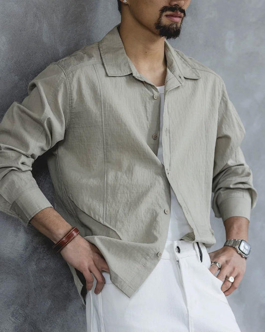 ブレントウッド オーバーシルエットオープンカラーワークシャツ 2470