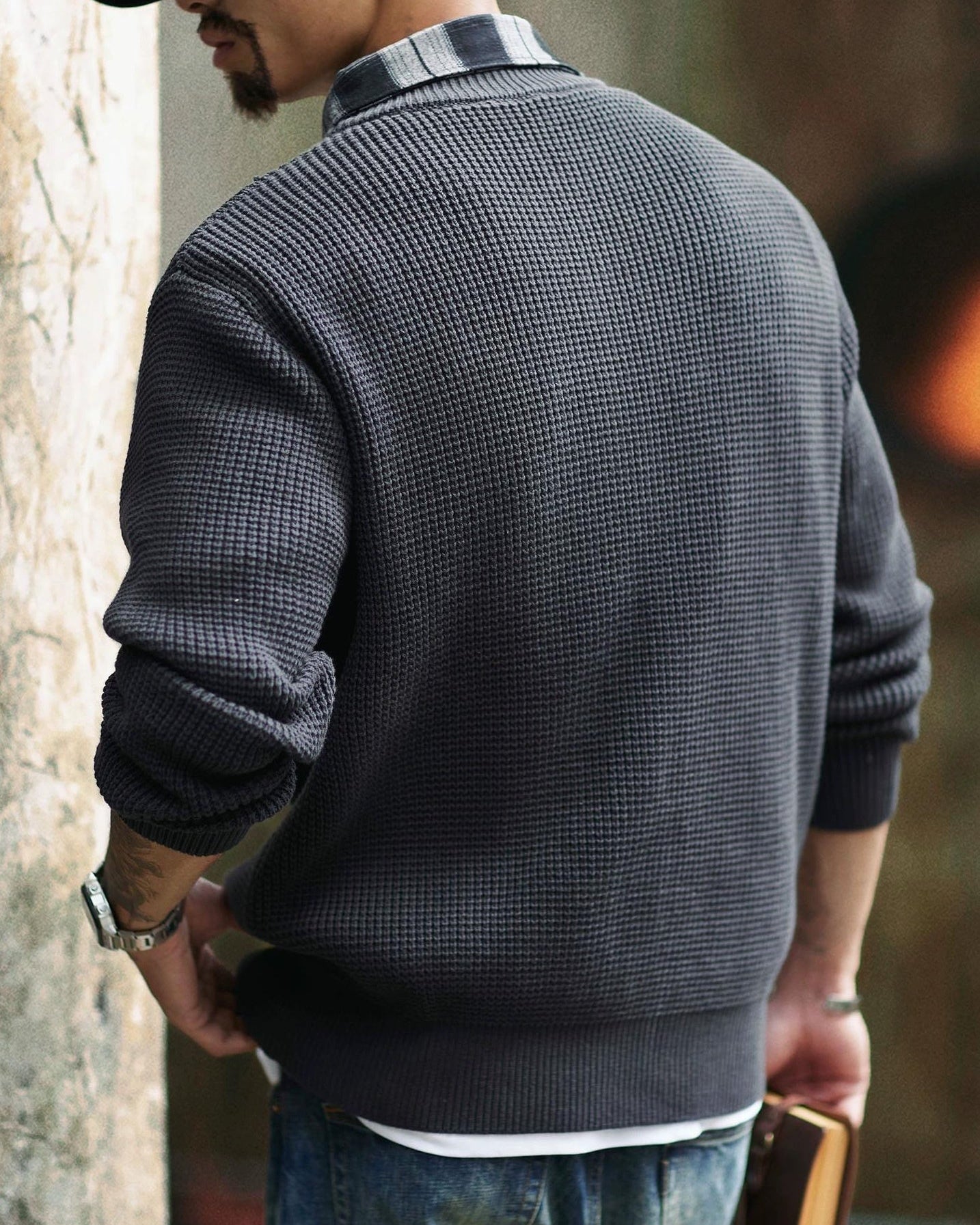 ナンタケット ドッキングシャツワッフルニット 2304