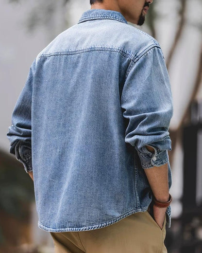 ミッチェル ルーズフィットダブルポケットデニムシャツ 2481