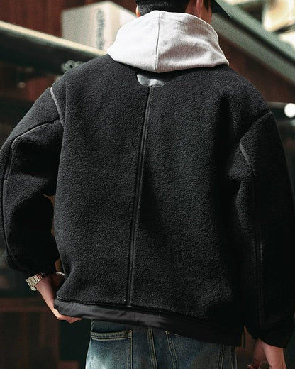 イサカ  スタンドカラーボリュームフリースジャケット 2299