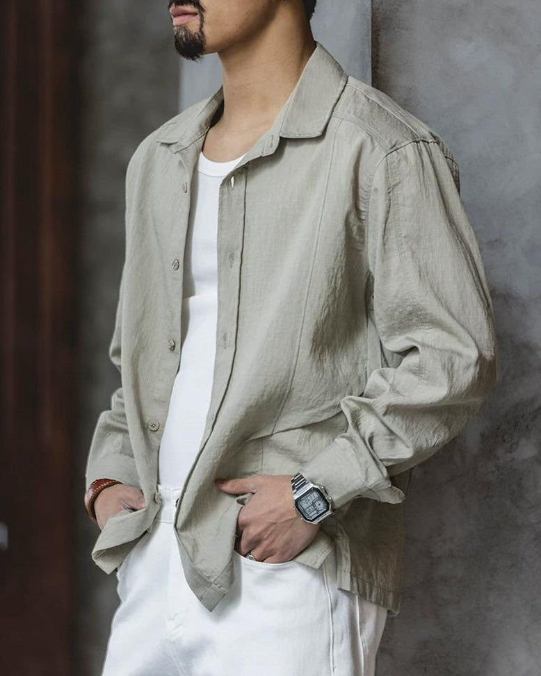 ブレントウッド オーバーシルエットオープンカラーワークシャツ 2470