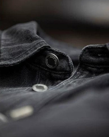 ブラックスバーグ ウォッシュドブラックダメージデニムシャツ 2360