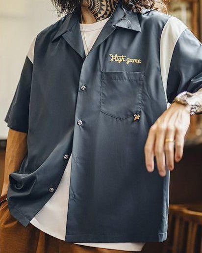 トルチャス ツートーンレトロボウリングシャツ 2781