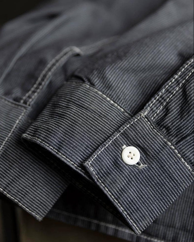 マクミンビル ストライプジャカードデニムシャツ 2520