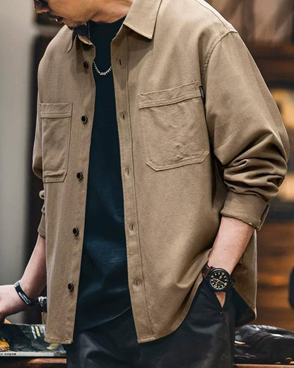 ロックビル スクエアダブルポケットワイドシャツ 2433