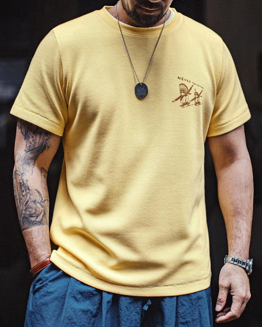 ホリヨーク ワッフルテクスチャワンポイントクルーネックT 2634