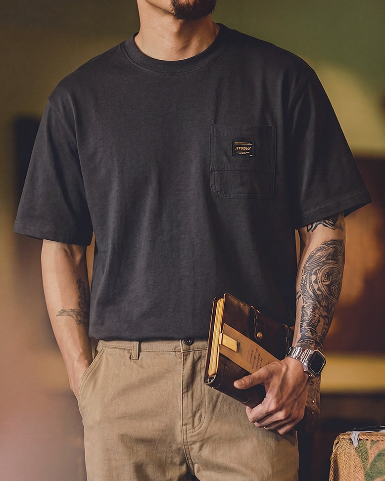 ビュサイラス ワンポイントタグポケットTシャツ 2710