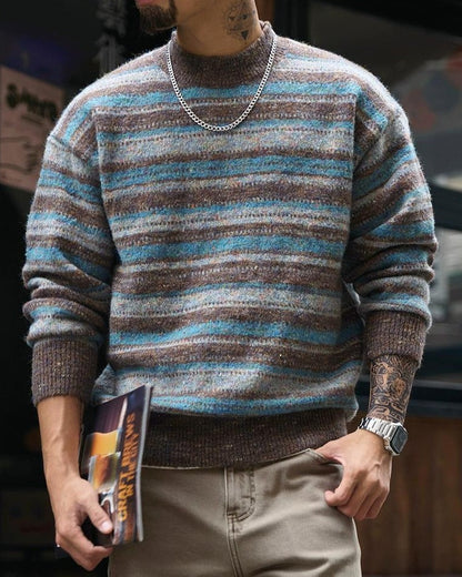 バーリントン メランジカラーマルチボーダーニット 2292