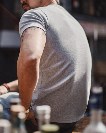 カスター リブテクスチャークルーネックトップス 2599