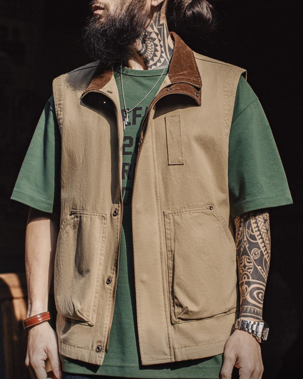 フェアホープ コーデュロイカラーユーティリティワークベスト 2545