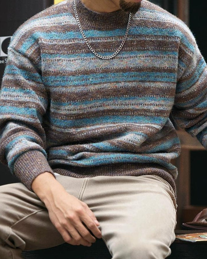 バーリントン メランジカラーマルチボーダーニット 2292