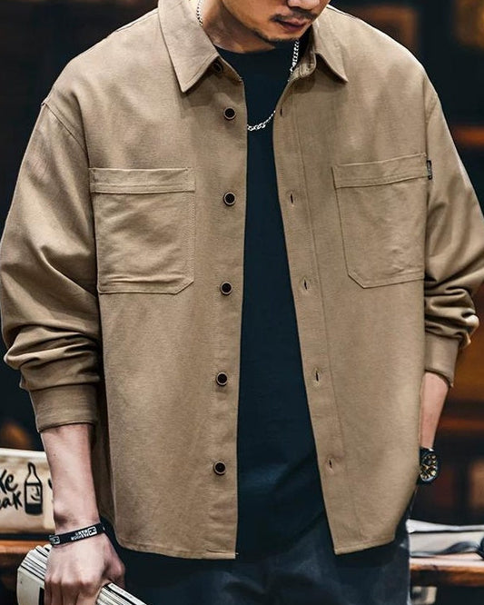 ロックビル スクエアダブルポケットワイドシャツ 2433