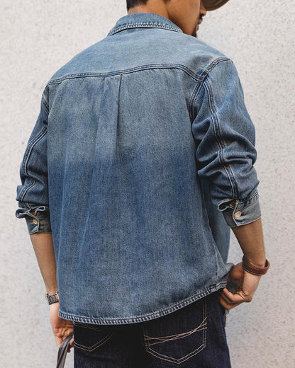 アナコンダ ボックスシルエットシングルポケットデニムシャツ 2476