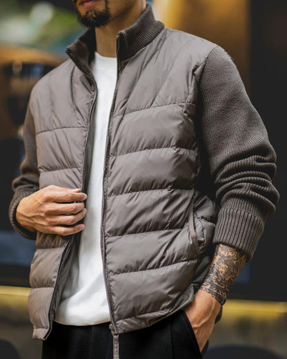 ダンベリー リブニットスリーブ切替ダウンジャケット 2375