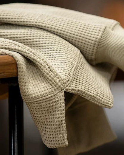 クインジー スキッパーポロワッフルプルオーバー 2445