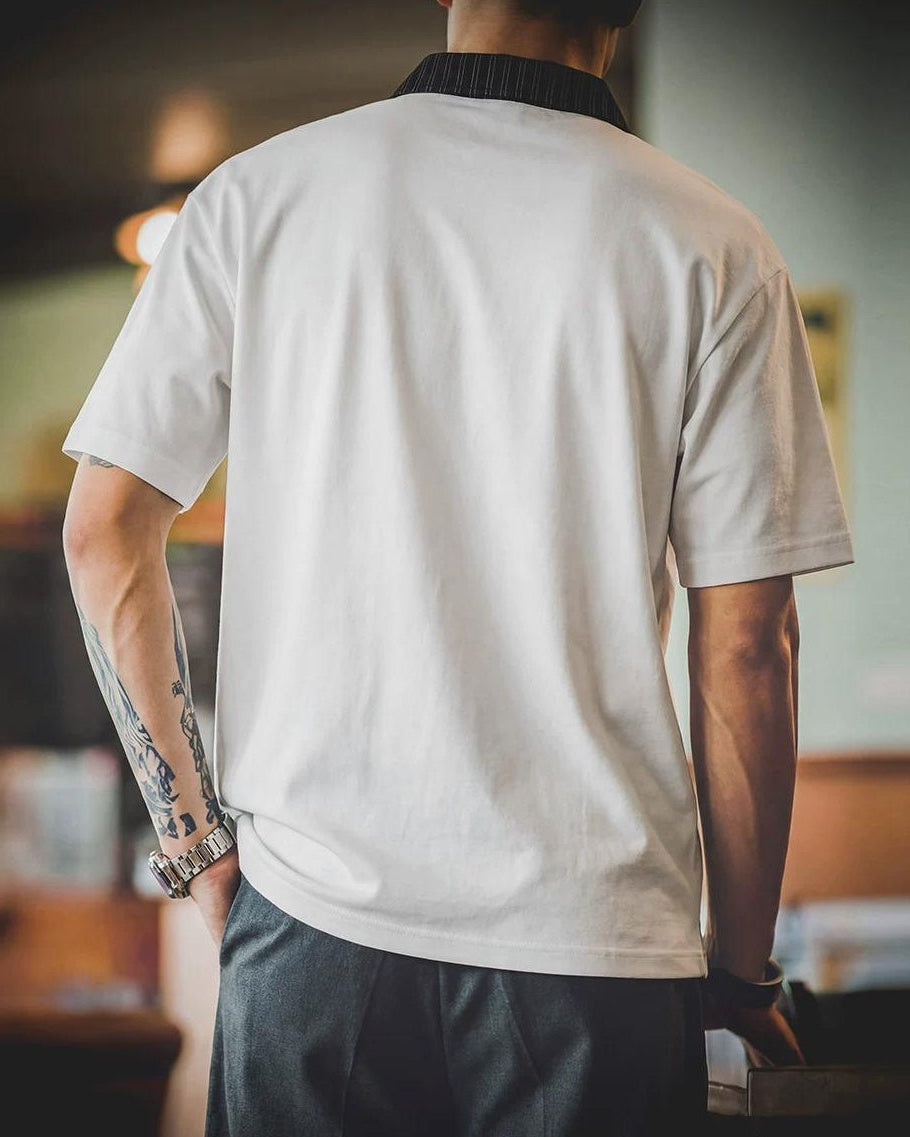 パレスティン クレリックハーフジップポロシャツ 2643