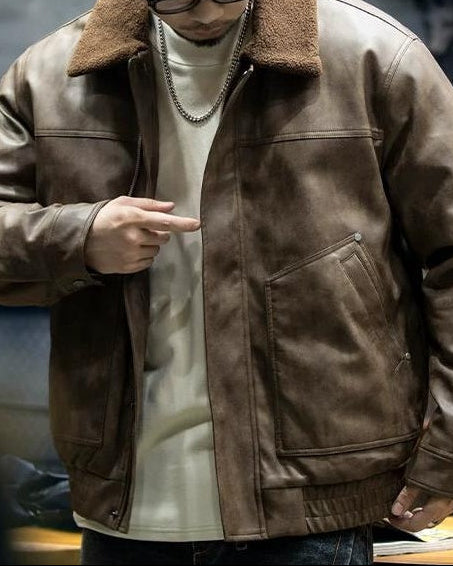 アルトゥーナ ボア襟PUレザージャケット 2366