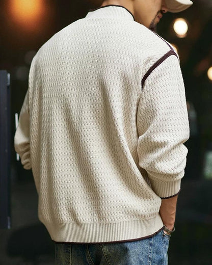 チカシェイ ジオメトリックハーフジッププルオーバー 2397