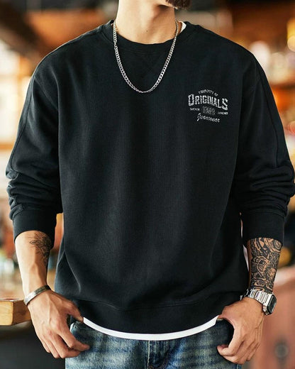 ワクサハチー バックプリント裏フリーススウェットプルオーバー 2394