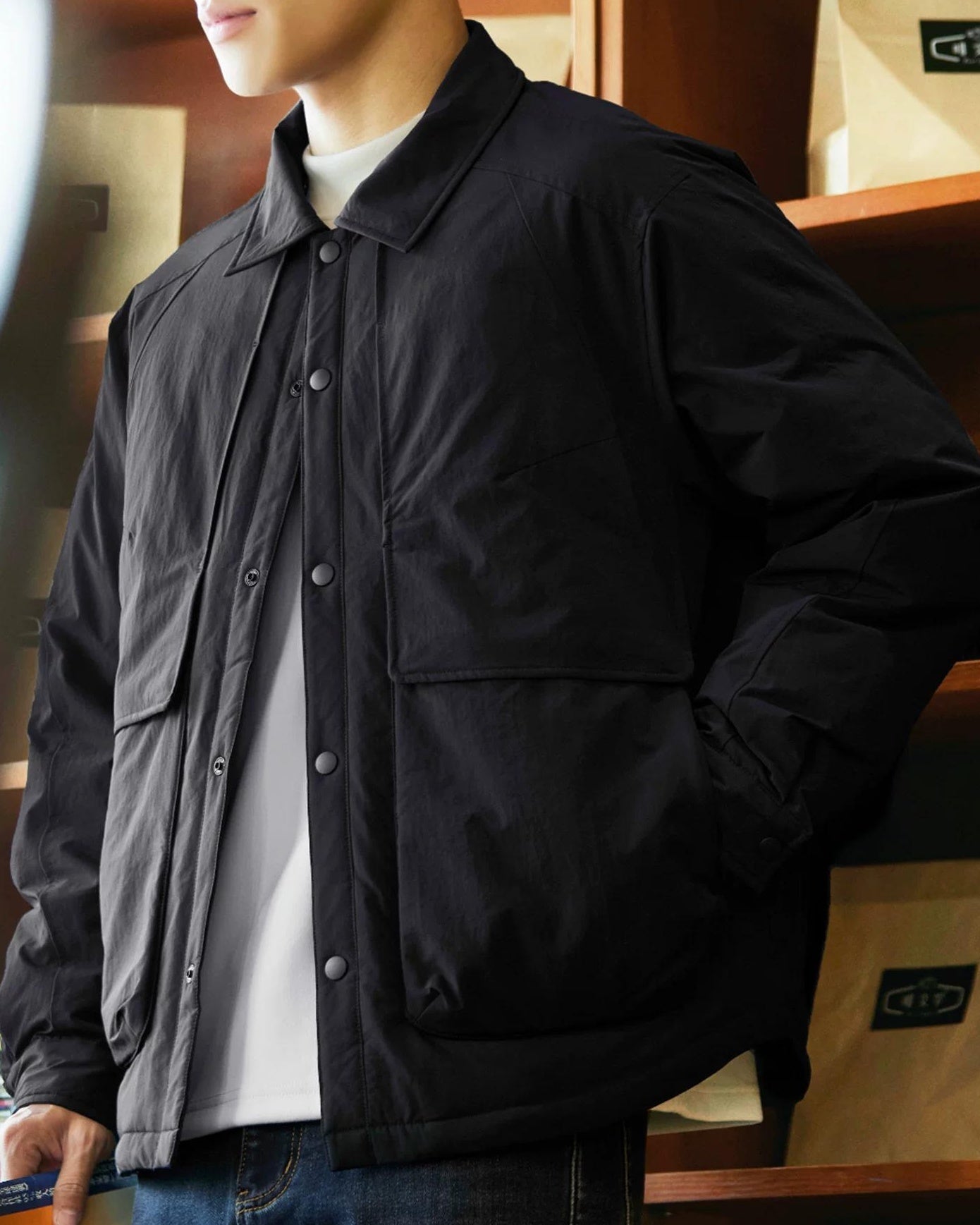 デラノ レギュラーカラーダウンブルゾン 2384