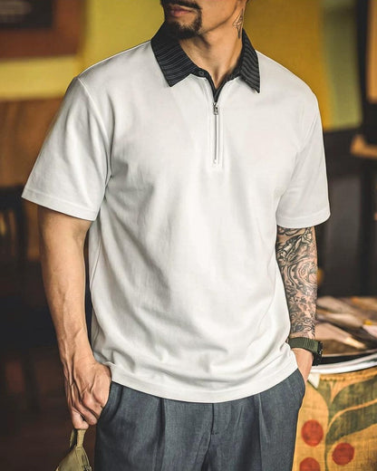 パレスティン クレリックハーフジップポロシャツ 2643