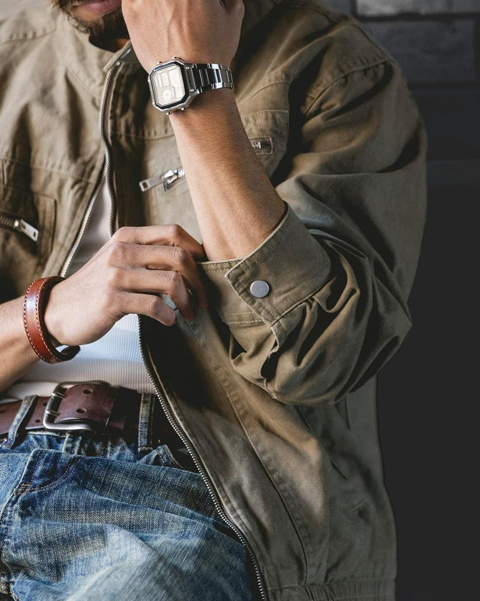 キーン スタンドカラー胸ポケジップブルゾン 2486