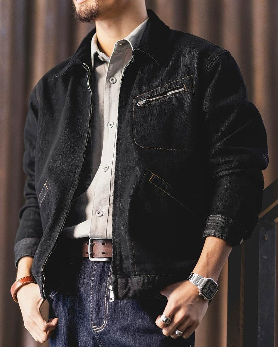 カンバーランド スプレッドカラーワークデニムブルゾン 2492