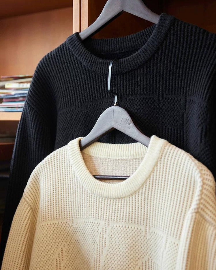 カレキシコ ラギッドテクスチャークルーネックニット 2385