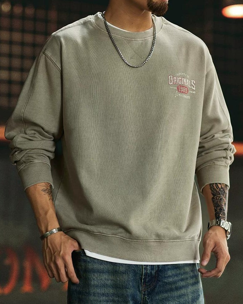 ワクサハチー バックプリント裏フリーススウェットプルオーバー 2394