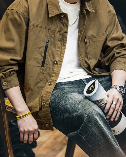 オタムワ キャンバスジップワークジャンパー 2403