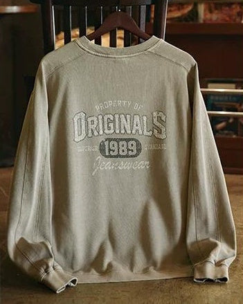 ワクサハチー バックプリント裏フリーススウェットプルオーバー 2394