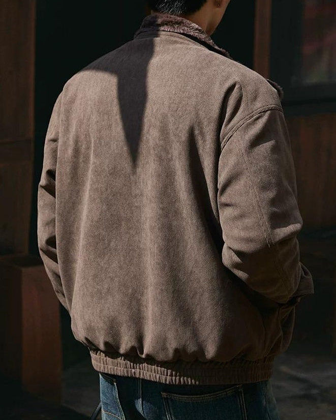 イサクア ファーカラーコーデュロイジャケット 2386