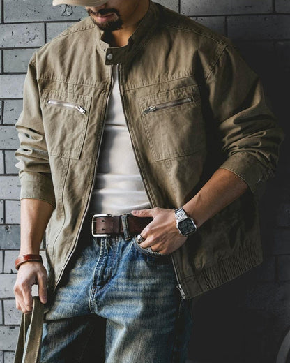 キーン スタンドカラー胸ポケジップブルゾン 2486