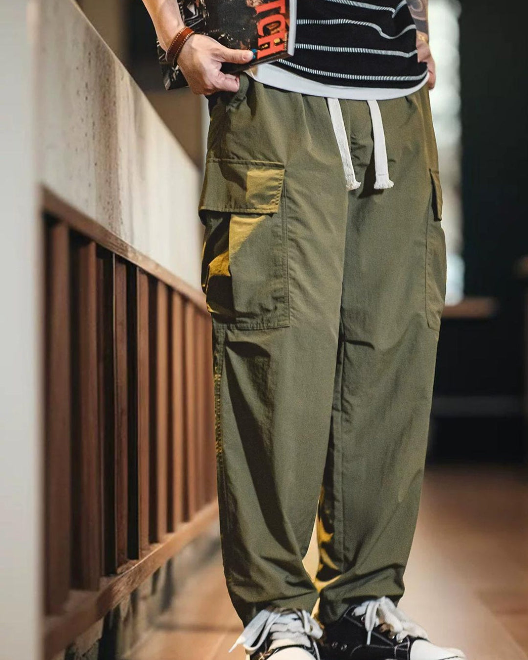 ミドルポート ドローストリングカーゴパンツ 2853