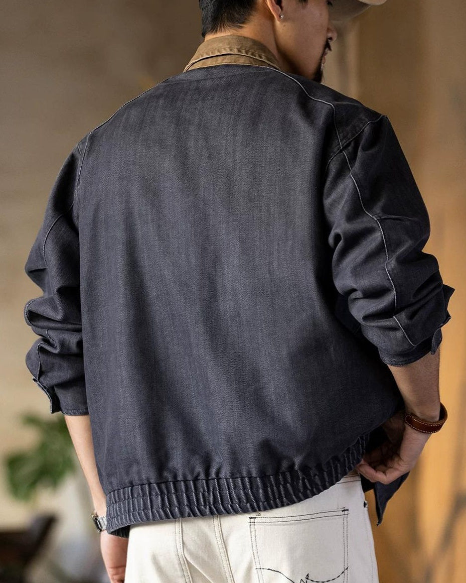 ウェスタリー バイカラー襟切替ラグランワークブルゾン 2491