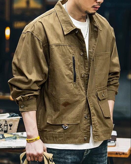 オタムワ キャンバスジップワークジャンパー 2403