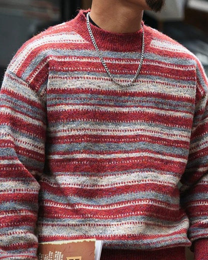 バーリントン メランジカラーマルチボーダーニット 2292