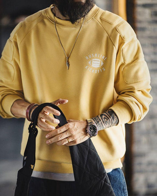 テレホート パッドショルダーラグランクルースウェット 2411